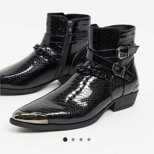 ASOS | Cuban Heel Western Chelsea Boot